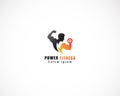 power fitness logo creative sport hobby illustration energy design gym club