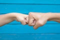 Power five, fist bump or brofist Royalty Free Stock Photo