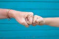 Power five, fist bump or brofist Royalty Free Stock Photo