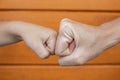 Power five, fist bump or brofist Royalty Free Stock Photo