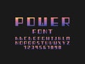 Power font. Vector alphabet