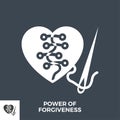 Power of Forgiveness Glyph Vector Icon. Royalty Free Stock Photo