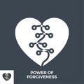 Power of Forgiveness Glyph Vector Icon. Royalty Free Stock Photo