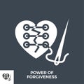 Power of Forgiveness Glyph Vector Icon Royalty Free Stock Photo