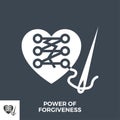 Power of Forgiveness Glyph Vector Icon Royalty Free Stock Photo
