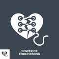 Power of Forgiveness Glyph Vector Icon. Royalty Free Stock Photo
