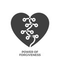 Power of Forgiveness Glyph Vector Icon. Royalty Free Stock Photo