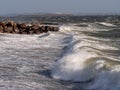 Power full wave at a coast, Salthill, Galway bay, Ireland