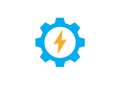 Power gear logo icon Royalty Free Stock Photo