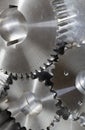 Power gears in titanium and steel Royalty Free Stock Photo