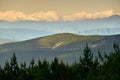 Power Generation Eolic Wind Turbines Field In Spain