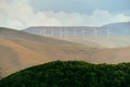 Power Generation Eolic Wind Turbines Field In Spain