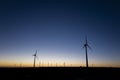 Power generation windmill in the evening Royalty Free Stock Photo