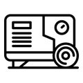 Power generator icon outline vector. Diesel engine