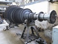 Power generator steam turbine during repair at power plant Royalty Free Stock Photo