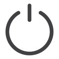 Power glyph icon, web and mobile, push sign vector