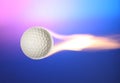 Power Golf Ball and Fire Royalty Free Stock Photo