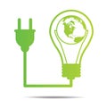 Power green concept bulb ecology world environmentally friendly . Royalty Free Stock Photo