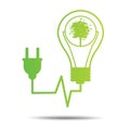 Power green concept bulb ecology world environmentally friendly . Royalty Free Stock Photo