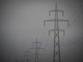 Power grid. Electric energy network Royalty Free Stock Photo