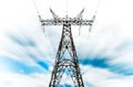 Power grid pylon Royalty Free Stock Photo