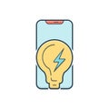Color illustration icon for Power, strength and potency