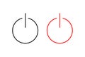 Power icon collection. Power button, power off symbol. Sign switch vector Royalty Free Stock Photo