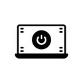 Black solid icon for Power, electric and switch Royalty Free Stock Photo