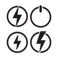 Power icon, Electric icon. Vector.