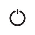 Power icon flat style isolated on background. symbol for your web site design logo, app, UI.Vector illustration