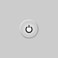 Power icon. Power on off user Interface. Neumorphism icons. On off buttons. User interface elements for mobile app