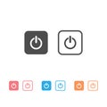Power icon set. Power Switch Icon. Royalty Free Stock Photo