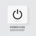 Power icon. Shut down symbol. flat icon for apps and websites. Vector illustration