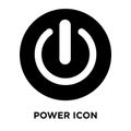 Power icon vector isolated on white background, logo concept of