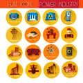 Power Industry Collection Icon Set Royalty Free Stock Photo