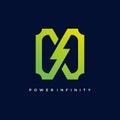 Power infinity design element vector icon with creative modern concept Royalty Free Stock Photo