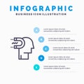 Power, Influence, Engagement, Human, Influence, Lead Line icon with 5 steps presentation infographics Background