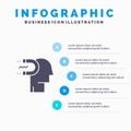 Power, Influence, Engagement, Human, Influence, Lead Solid Icon Infographics 5 Steps Presentation Background