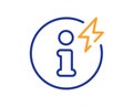 Power info line icon. Electric energy information sign. Vector