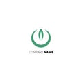 Power leaf logo template design