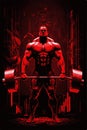 Power lifter Strength a security concept, technology straight concept, vector illustration