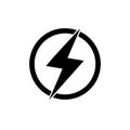 Thunder lighting, power lighting icon vector design symbol Royalty Free Stock Photo