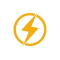 Thunder lighting, power lighting icon vector design symbol Royalty Free Stock Photo