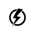 Thunder lighting, power lighting icon vector design symbol Royalty Free Stock Photo