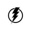 Thunder lighting, power lighting icon vector design symbol Royalty Free Stock Photo