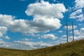 Power line in countryside Royalty Free Stock Photo
