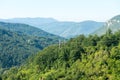 Power line in Dinaric Alps, Serbia Royalty Free Stock Photo