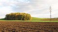 Power line in the fields