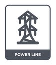 power line icon in trendy design style. power line icon isolated on white background. power line vector icon simple and modern Royalty Free Stock Photo