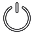 Power line icon, web and mobile, push sign vector